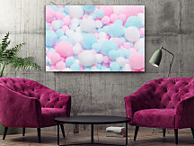 Obraz Pastelové pompomy